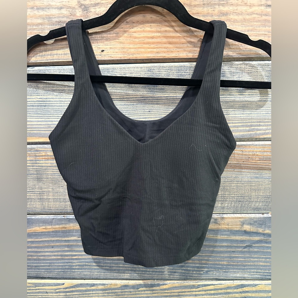 Lululemon Black Ribbed Tank Top